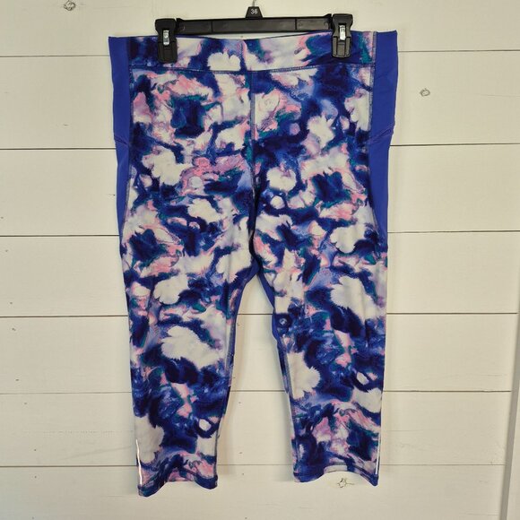 C9 by Champion Pants - Colorful Athletic Capri Leggings With Abstract Print Womens XL By Champion